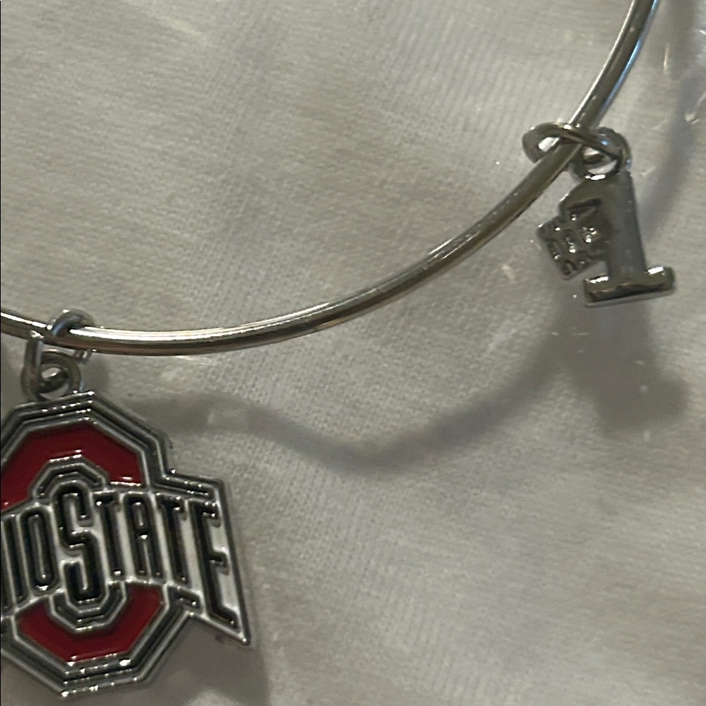 Ohio State Silver Bangle Bracelet. - Picture 4 of 4